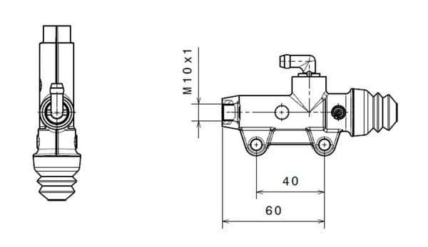 Bomba de freno BREMBO trasero gris Ø13mm - 910.4776.01