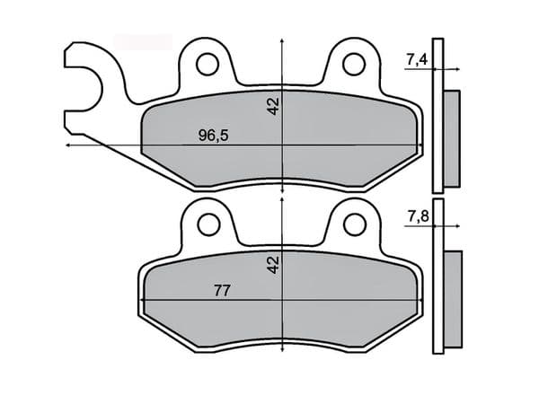 Pastillas de freno delanteras Kymco Agility 50 125