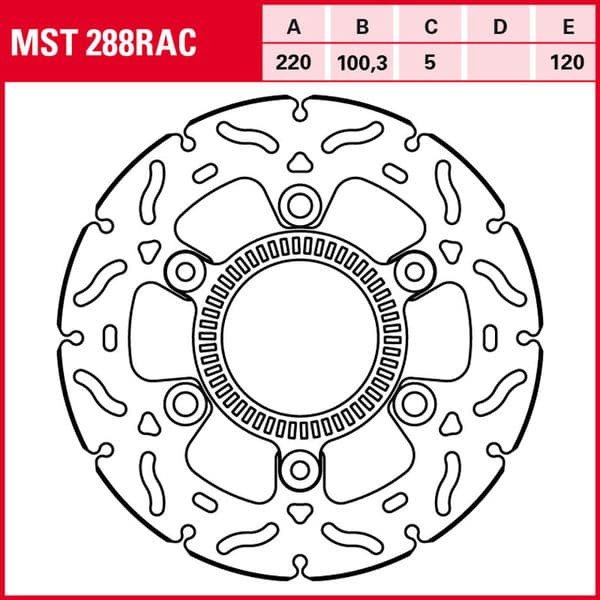 Disco de freno TRW MST 288 RAC