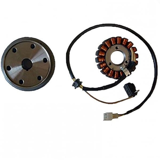 [E04168543.] Volante Magnético 18 Polos Trifase 12V 220W (Motor Aprilia Carburador 4T)