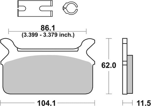 [Brembo 07HD0910.] Pastillas de freno orgánicas Brembo 07HD0910