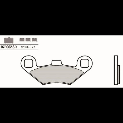 [Brembo 07PO02SD.] Pastillas de freno sinterizadas Brembo 07PO02SD