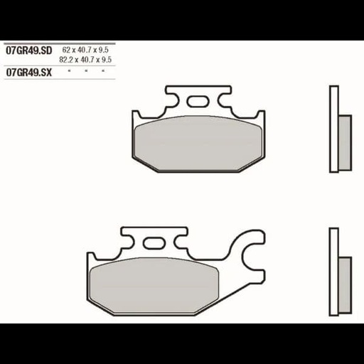[Brembo 07GR49SX.] Pastillas de freno sinterizadas de competición Brembo 07GR49SX