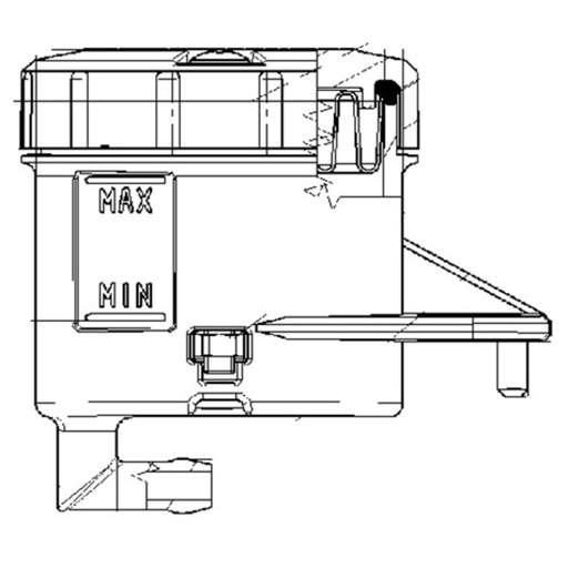 [Brembo 10444663.] Depósito para bomba Brembo salida 90º soporte horizontal agujero grande ahumado - 10444663