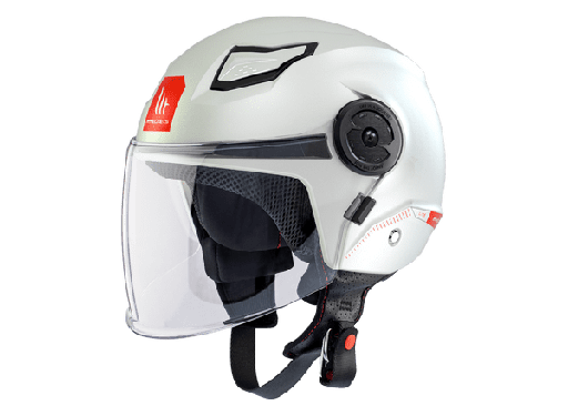 [13290000000.] Casco Mt Jet Lite Solid A0 Blanco Perla Brillo (Niños)