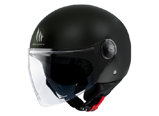 [133800001010.] Casco Mt Jet Street S Solid A1 Negro Mate