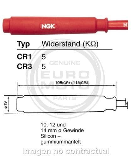 [ECR1.] Pipa de Bujía NGK CR1