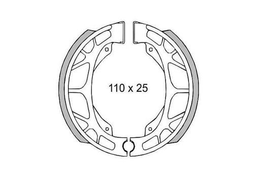 [R225120090.] Mordazas de freno Aprilia, Kymco, Malaguti, Sym (110x25mm)