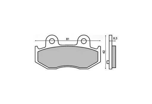 [R225100670.] Pastillas de freno Suzuki Burgman 250 400cc traseras