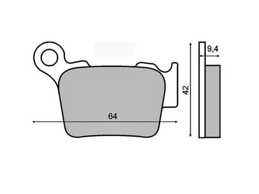 [R225100750.] Pastillas de freno Husqvarna Ktm 125-525 Cross