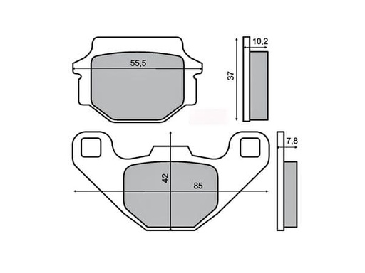 [R225101200.] Pastillas de freno Peugeot Django 125, KTM Egs Exc Sx