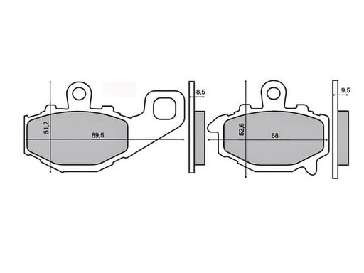 [R225101220.] Pastillas de freno Kawasaki Ninja ER6-N Versys ZZR