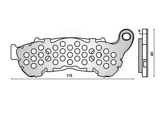 [R225102550.] Pastillas de freno Honda Scoopy Sh 300 (Con Placa) delanteras
