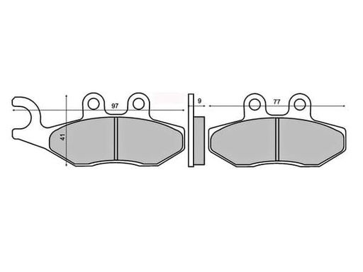 [R225102620.] Pastillas de freno Gilera Piaggio Beverly 125-200cc