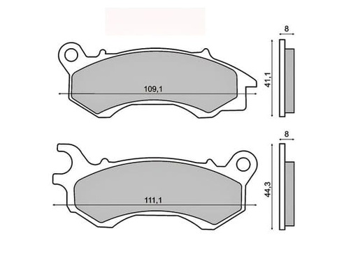 [R225102780.] Pastillas de freno Honda Sh Mode, Pcx 125, Vision 50 110 / Kymco Agility 125 E4