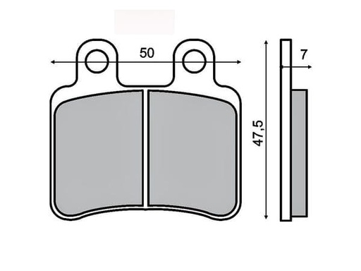 [R225102810.] Pastillas de freno Peugeot Elyseo 125-150 traseras