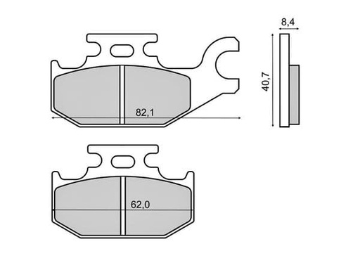 [R225102880.] Pastillas de freno Suzuki LT-A 450cc delanteras