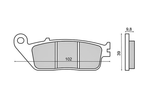 [R225103140.] Pastillas de freno Kymco Xciting 400I traseras