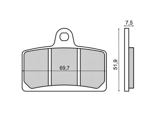 [R225103160.] Pastillas de freno Peugeot XR 7 50 traseras