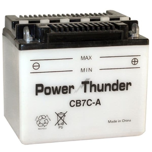 [E0607381P.] Batería YB7C-A (con ácido) - Power Thunder