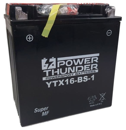 [E0616811P.] Batería YTX16-BS-1 - Power Thunder