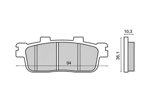 [R225103230.] Pastillas de freno traseras Sym HD GTS JOYRIDE JOYMAX CRUISYM 125 200 250 300