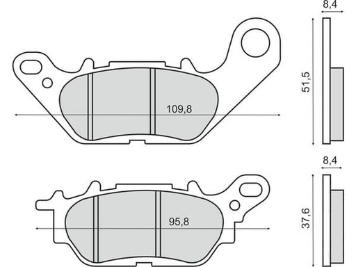 [R225103290.] Pastillas de freno Yamaha Vity 125, Nmax, YBR, Tricity, Xmax 300
