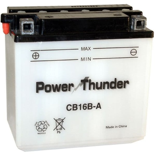 [E0616371P.] Batería YB16B-A (con ácido) - Power Thunder