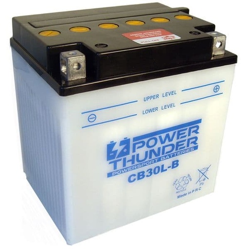 [E0630361P.] Batería YB30L-B (con ácido) - Power Thunder