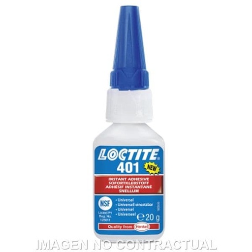 [EL404911.] Loctite 401 BC 20G Adhesivo instantáneo uso general