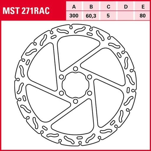 [EMST271RAC.] Disco de freno TRW MST 271 RAC