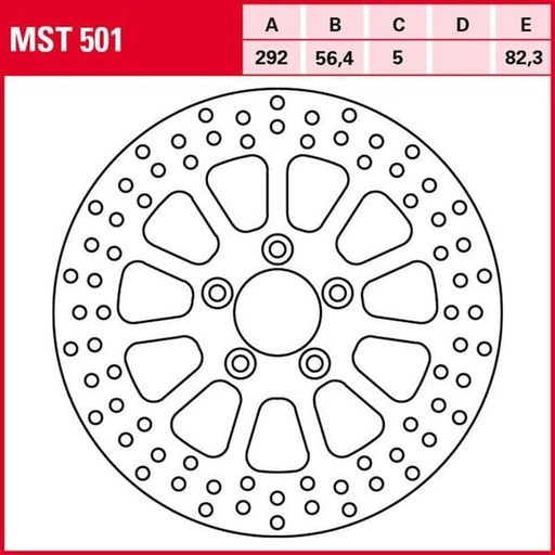 [EMST501.] Disco de freno trasero Harley Davidson
