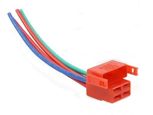 [Motosapiezas.] Conector enchufe eléctrico 4 cables para relé arranque honda