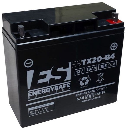 [E0681815.] Batería YTX20-B4 12V, 18AH - Energy Safe