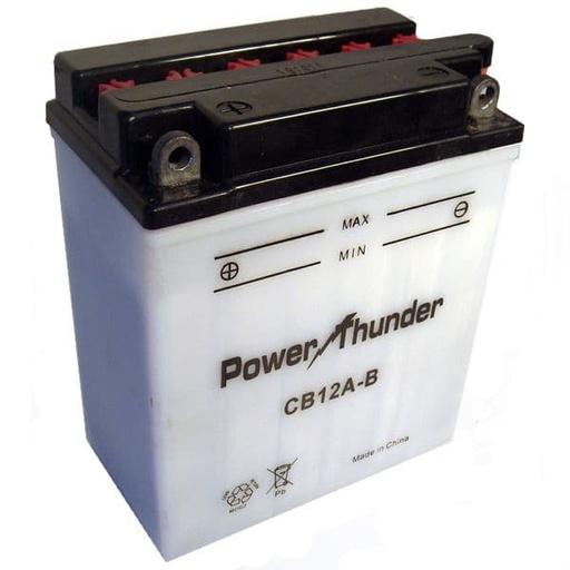 [E0612391P.] Batería YB12A-B (con ácido) - Power Thunder