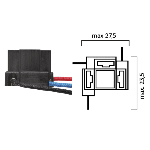 [R246472050.] Portalámpara para Bombilla H4 con cables