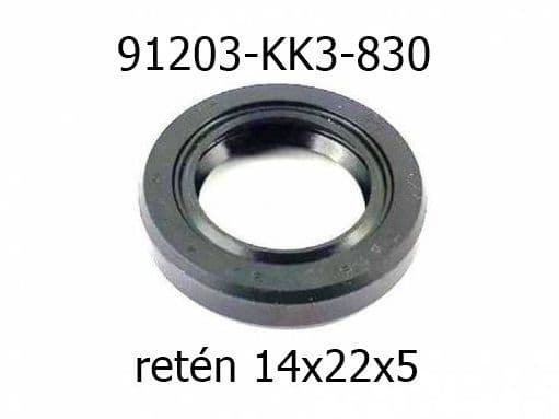 [91203-KK3-830.] Retén de cigüeñal (lado encendido) Honda Sh 125 14x22x5