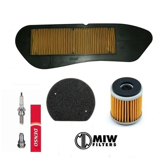 [Kit filtros.] Kit filtros y bujía Yamaha Xmax 125cc YPR 2006 a 2019