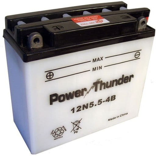 [E0606331P.] Batería 12N5.5-4B (con ácido) - Power Thunder