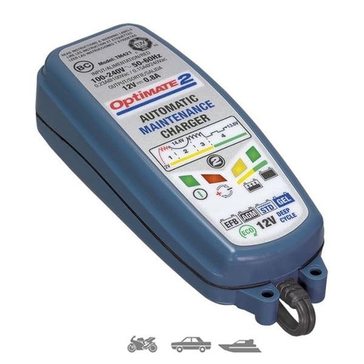 [E00600550 – E00600420.] Cargador Mantenedor de baterías moto TM-420