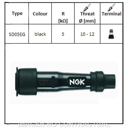 [ESD05EG.] Pipa de Bujía NGK SD05EG