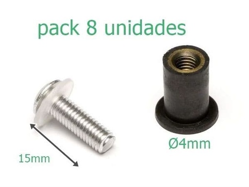 [PAR3000.] Kit tornillería parabrisas Ø4mm x 15mm